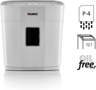 Шредер Dahle PaperSAFE PS 140: безпечне знищення документів, рівень P4, 10 аркушів, сірий