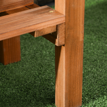 Високе грядка з вбудованою шпалерою, полицею для зберігання, колесами, масивного дерева, коричневого кольору, розміром 79 x 29 x 130 см