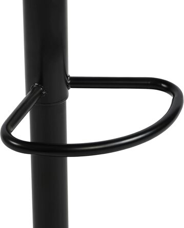 Набір з 2 барних стільців CLP Williston, регульована висота, з підніжкою, обертаються, з захистом для підлоги, чорний колір