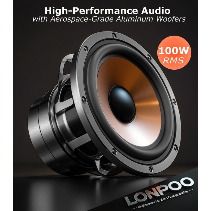 LONPOO LP-42S/LP-42M-BR: Компактні Bluetooth колонки з USB, AUX та виходом на навушники | 30W, 3-дюймовий динамік, дерев'яний корпус