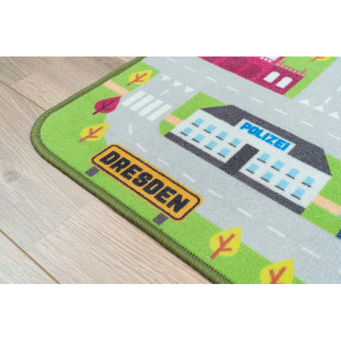 Ігровий килимок - Ігровий килимок для дитячої, Ігровий килимок дитячий, Дитячий килимок з вуличками, Ігрова ковдра дитяча, Вибери своє місто - 100x150 см (Дрезден)