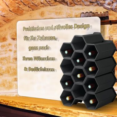 Стійка для вина Stimo на 12 пляшок, пластикова, розширювана, стелаж для напоїв