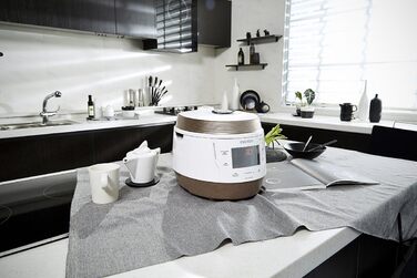 Мультиварка CUCKOO CMC-QSB501S iCook Q5 Premium з функцією парового тиску, 4.75 л, 8-в-1, з голосовим керуванням, 3D нагріванням, підтримкою температури, нержавіюча сталь з антипригарним покриттям