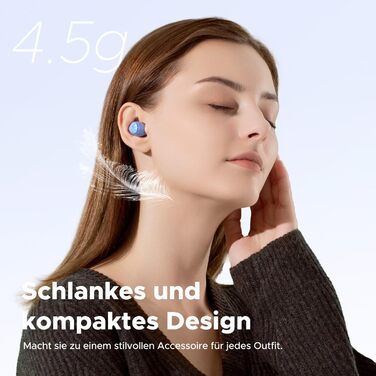 Навушники SoundPEATS Mini HS Bluetooth 5.3, аудіо високої роздільної здатності, LDAC, AI-мікрофон, 36 год, фіолетовий