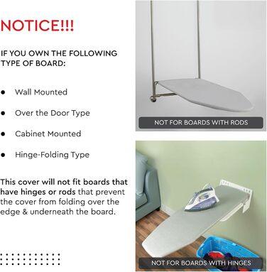 Чохол для прасувальної дошки Encasa XO з товстим 4 мм фетровим наповнювачем - Бежевий, бавовна, еластичний (125x39 см), тепловідбиваючий