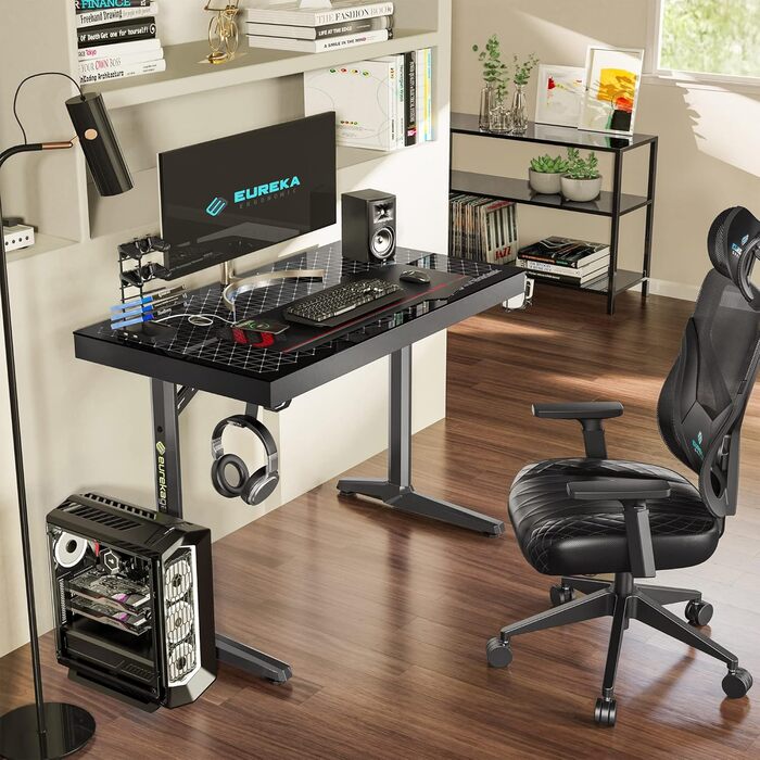 Ігровий стіл EUREKA ERGONOMIC RGB 110 см з підсвічуванням, 110 x 60 см