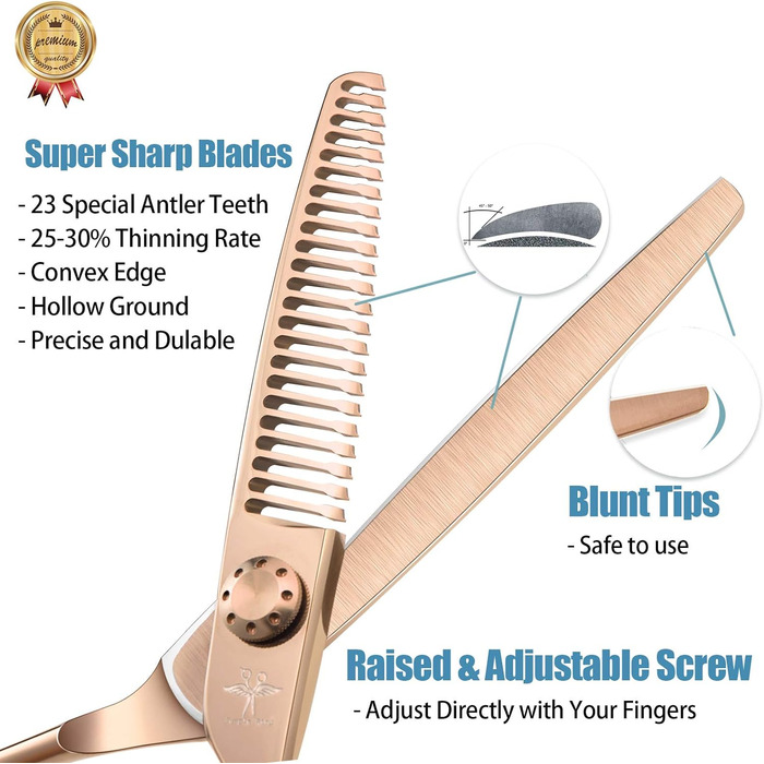 Дюймові ножиці для волосся професійні ножиці для стрижки волосся для чоловіків і жінок, 6-