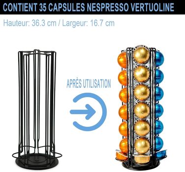 Підставка для капсул Nespresso Vertuo - тримач для 35 капсул (чорний)