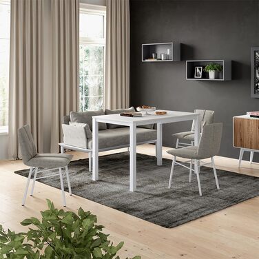 Розсувний обідній стіл Vicco Granny, 120x70 см, білий