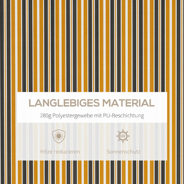 Маркіза для захисту від сонця, сонцезахисний дах, 3,5 м x 2,5 м, жовтий + сірий
