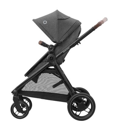 Дитяча коляска 3 в 1 Maxi-Cosi Zelia S Trio, сіра, 0-4 роки, до 22 кг, компактна, складна, з автокріслом CabrioFix i-Size, комплект з аксесуарами та пеленальною сумкою