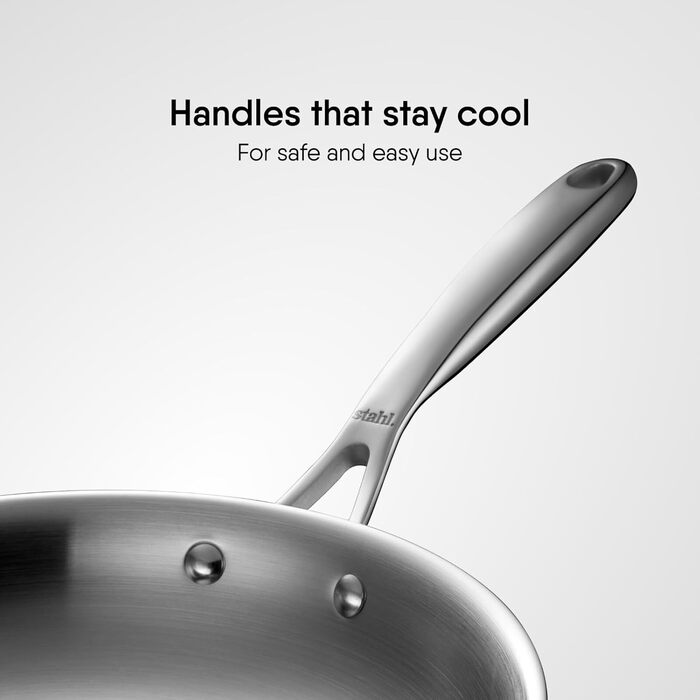 Нержавіюча сковорода Triply Stahl з кришкою, 24 см, 1.8 л (на 6 осіб)