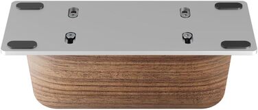 Підставка для ноутбука на стіл, чорне горіхове дерево та алюміній. Сумісна з MacBook, Surface, Samsung, HP, Dell, Chrome Book