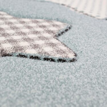 Дитячий килимок Stars Дитячий килимок для хлопчика в синьо-кремово-сірому розмірі (120 см круглий)