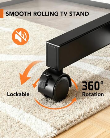 Підставка для телевізора Hemudu на колесах 23-60 дюймів, VESA 400x400, до 35 кг, регульована висота