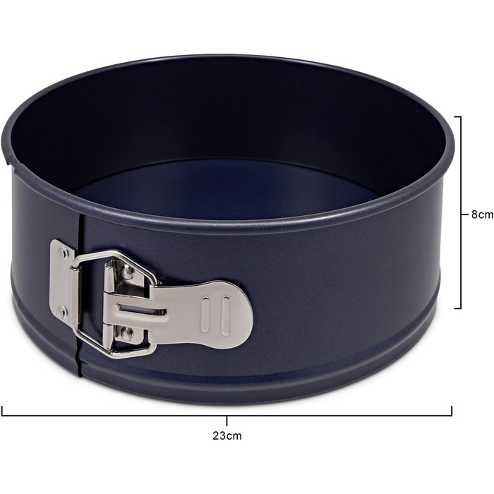 Форма для випічки Zyliss E980194 Springform, 23 см, з антипригарним покриттям, нержавіюча сталь, темно-синій колір, для маленьких тортів, сумісна з посудомийною машиною, 5 років гарантії