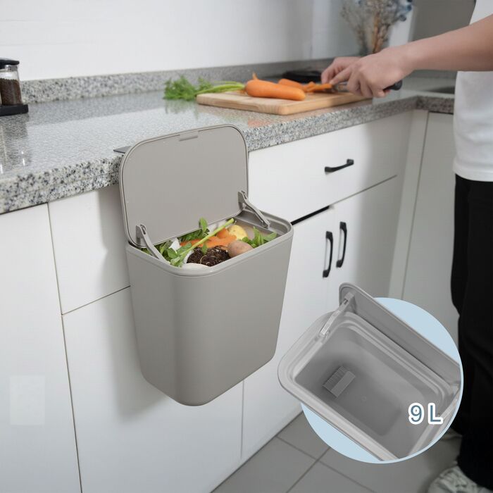 Відро для сміття Relaxdays для підвішування, 9 л