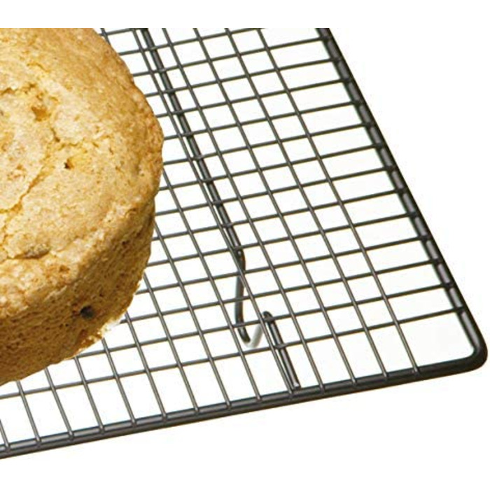 Стійка для охолодження торта Kitchen Craft MasterClass з антипригарним покриттям для випічки, сталева, Срібна, 46 x 26 x 16 см