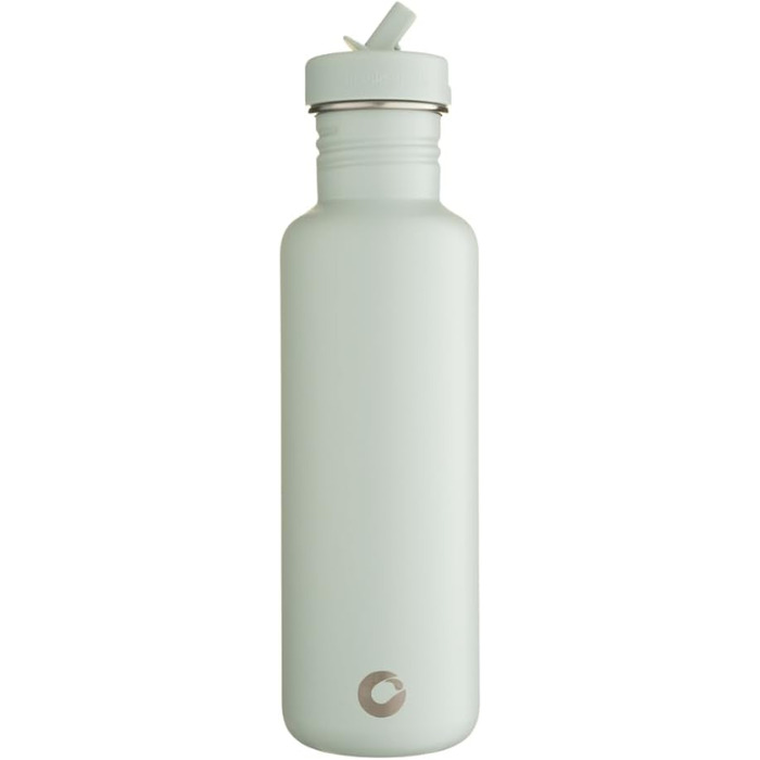 Міцна пляшка для води зі спортивним ковпачком, пляшка для води з нержавіючої сталі, неізольована, екопляшка з однією оболонкою, 800 мл, шавлія зелена BOTL