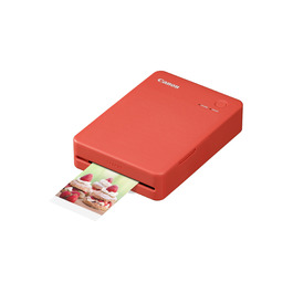 Canon Selphy QX20: Портативний фотопринтер для смартфонів. Друк через Wi-Fi, термосублімація, 2 розміри наклейок, зарядка USB-C. Колір: теракота (без чорнил/паперу)