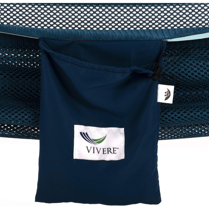 Гамак з каркасом Vivere Mesh 280 см, синьо-бірюзовий