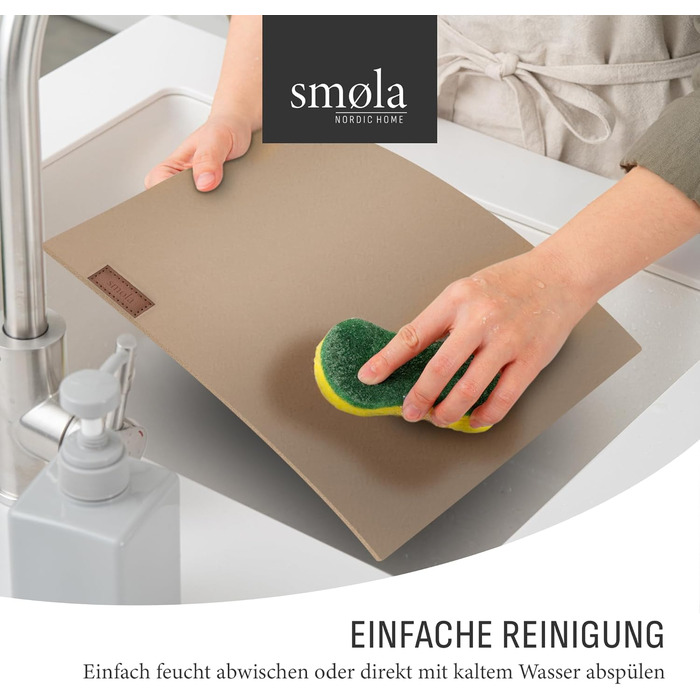 Набір Smøla з 12 елементів: фетровий сервізний комплект з підставками для посуду | Темно-сірий, миється | Декор для столу