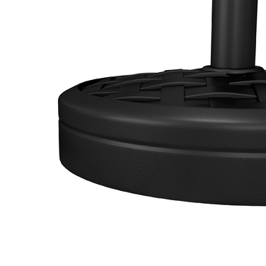 Стійка для парасольки з бетону, 18 кг. Кругла підставка для парасольки, сумісна з діаметром стержня 32/38/48 мм, чорного кольору.