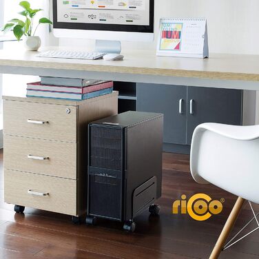 Підставка для комп'ютера RICOO на роликах: мобільний стійкий стенд для ПК, сервера та робочого місця