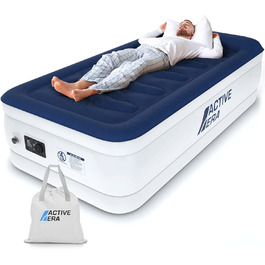 Надувне ліжко Active Era Luxus для 2 осіб з електричним насосом та інтегрованим подушкою. Розмір 200 x 150 x 36.5 см. Підходить для кемпінгу та як гостьове ліжко.