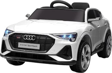 Електромобіль для дітей Audi E-tron HOMCOM 12V з пультом, ременем безпеки, музикою MP3/USB/TF, для дітей 3-5 років, білий
