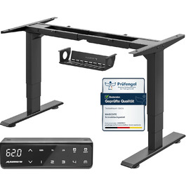 Електричний стіл MAIDeSITe T2 Pro Plus (Чорний) з регулюванням висоти, 2 мотори, 4 пам'яті, нагадування про зміну положення