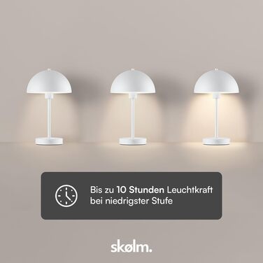 LED настільна лампа Skølm Aeriala: регульоване світло, USB-C зарядка, до 10 годин роботи, метал, тепле світло