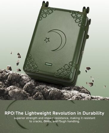 Набір валіз Sea Choice: 3 валізи з жорстким корпусом, розширювані, на 4 колесах, легкі, з TSA замком (зелений, ручна поклажа 20 дюймів)