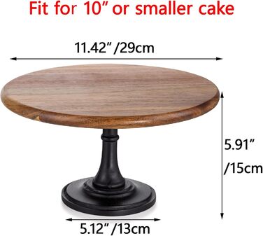 Підставка для тортів Nuptio Rustikaler: дерев'яна, діаметр 25 см, для весілля, дня народження, дитячого свята