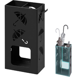 Підставка для парасоль підставкою WOLTU, 2 відділення, з 4 гачками, металева, біла, 25x49x15 см, SST16ws