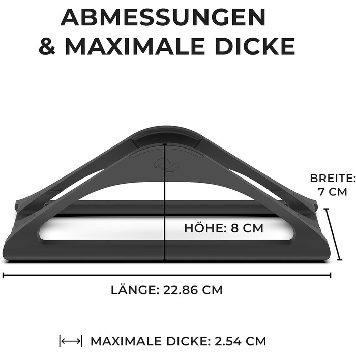 Вертикальна підставка для ноутбука HumanCentric, чорна, регульована, для MacBook, MacBook Pro та інших ноутбуків