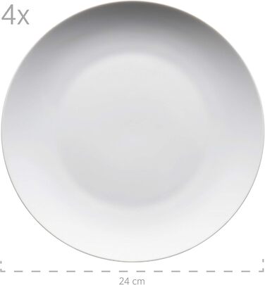 Набір кавових чашок MÄSER Barca (16 шт.) з білого порцеляну, для 6 осіб