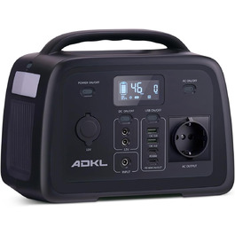 Портативна електростанція Powerbank 320Wh з акумулятором LiFePO4, 300W, сонячний генератор з виходом 300W AC/PD 60W USB-C, для кемпінгу, подорожей, надзвичайних ситуацій