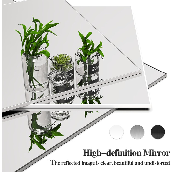 Дзеркало для ванної кімнати WONSTART 81.3 x 61 см біле з алюмінієвою рамою, для монтажу над умивальником, сучасний дизайн, підходить для ванної, спальні, передпокою