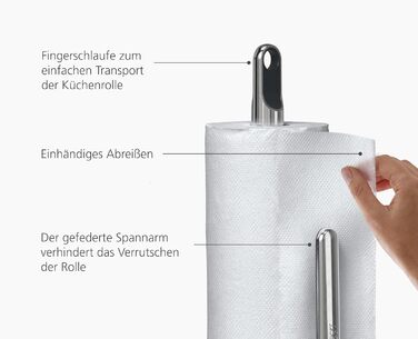 Кухонний тримач для рулонів Joseph Joseph Hold Graphite з федер-механізмом