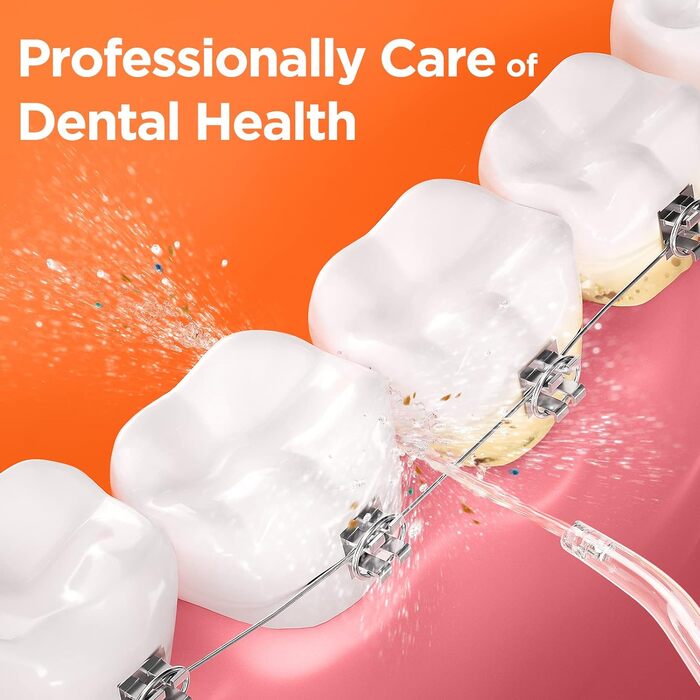 Комбінований набір: Іригатор для рота та електрична зубна щітка Bitvae, 3 режими & 5 рівнів тиску, бездротовий, з 4 насадками для щітки та 4 насадками для іригатора, чорний