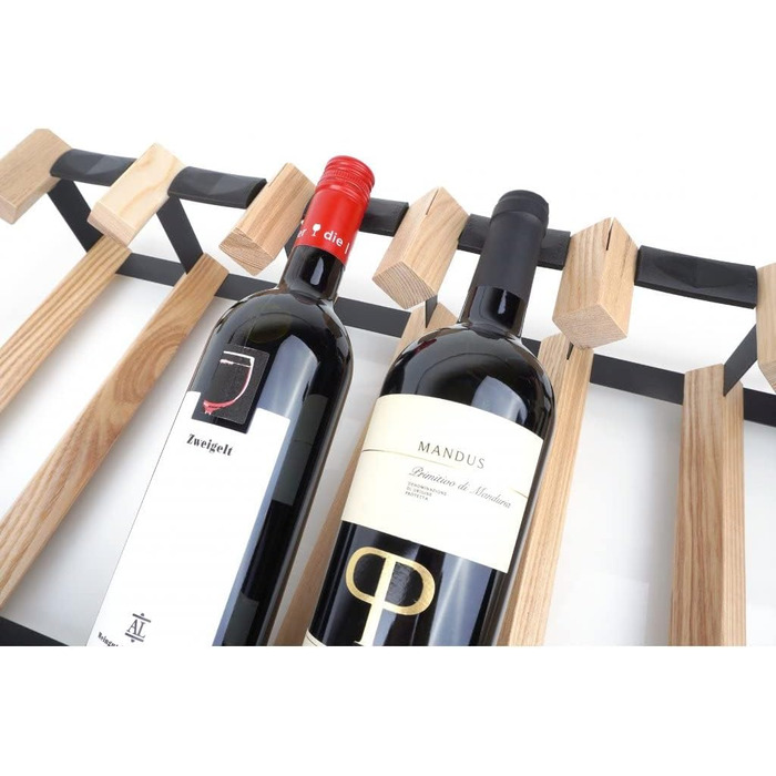Стильна полиця для вина RAXI™ Show Premium з ешченого дерева на 2 пляшки, дизайн преміум-класу