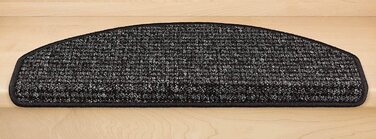 Кеттельсервіс-Мецкер ступінчасті килимки сходовий килимок Танго напівкруглий антрацит (20 шт.)