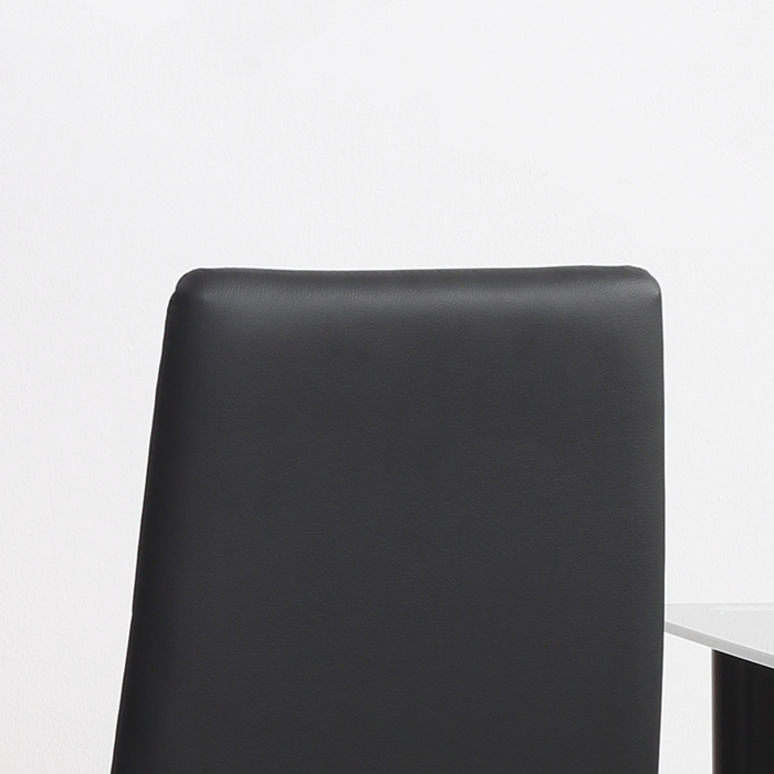 HOMCOM Набір з 4-х стільців для їдальні/кухні, сучасний дизайн, 41 см x 50 см x 97 см, чорний