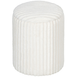 Пуф-комод з двосторонньою кришкою, сучасний велюровий пуф у стилі корду для вітальні та спальні, білий