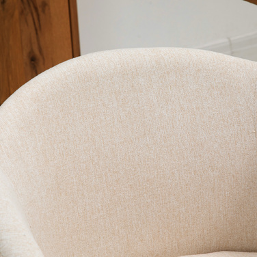 HOMCOM Набір з 2 м'яких стільців, скандинавський дизайн, оббиті стільці на дерев'яних ніжках, антиковзні накладки, максимальне навантаження 150 кг, бежевий