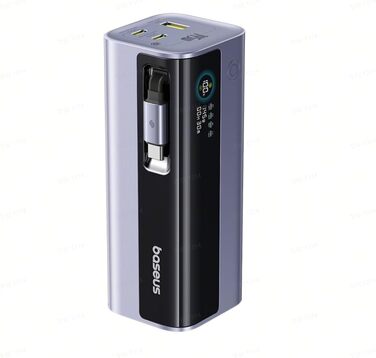 Powerbank Baseus EnerGeek для ноутбука: 20000mAh, 100W, 2x USB-C PD 3.0, Digital Display, сумісний з MacBook, Dell, HP, SteamDeck, iPhone, Samsung