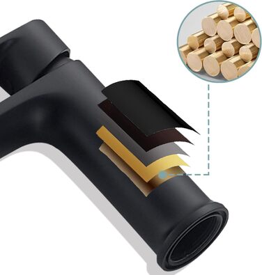 Набір змішувачів для ванної кімнати Belz, латунь, гаряча/холодна вода, однозахідний, сірий (чорний)