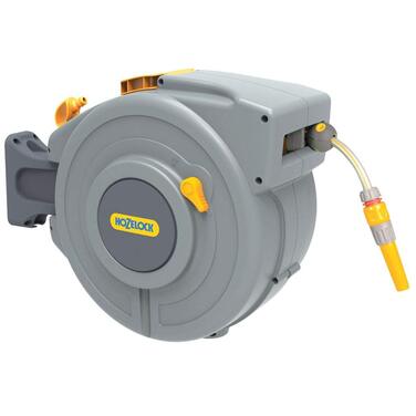 HOZELOCK Автоматичний шланг на котушці Auto Reel 40 м: автоматичне змотування, проста установка, шланг 40 м, з'єднувачі, розпилювач, 5 років гарантії [2595R0000]