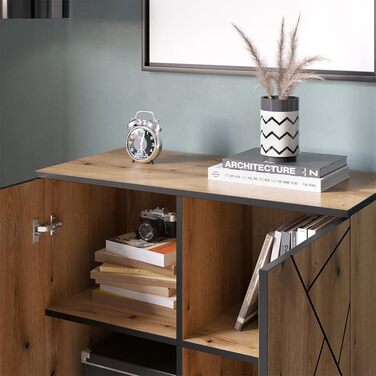 Комод з 2 шухлядами Vicco Hatto, 124 x 69.6 см, дуб